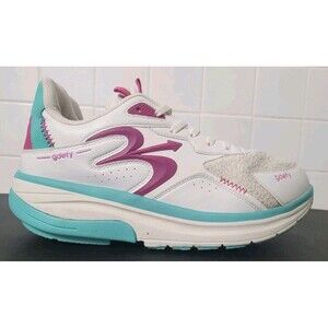 Gravity Defyer GDefy Wmn's Sz 11 Athletic Walking Shoes White Pink Teal Comfort